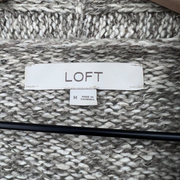 Ann Taylor Loft Womens Cardigan Sweater sz M Knit Open Front - Picture 2 of 10